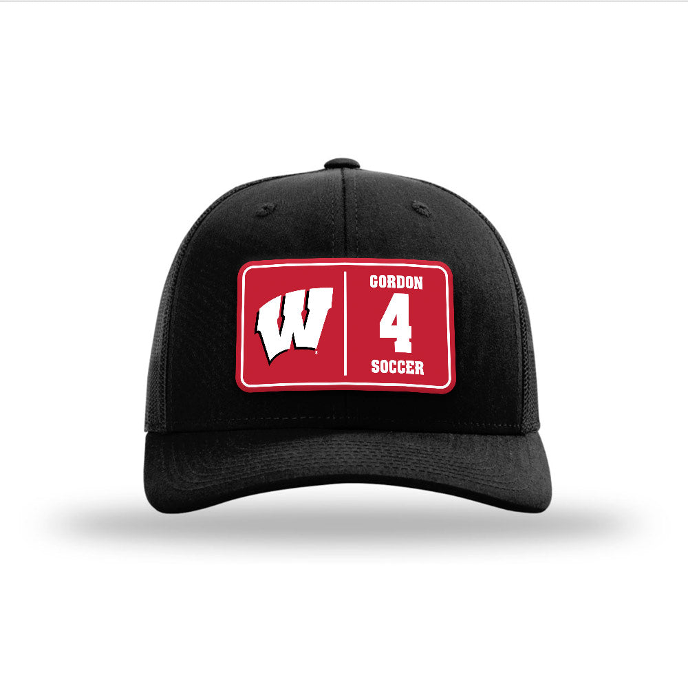 Wisconsin - NCAA Women's Soccer : Taylor Gordon - Suede Patch Snapback Trucker Hat-0