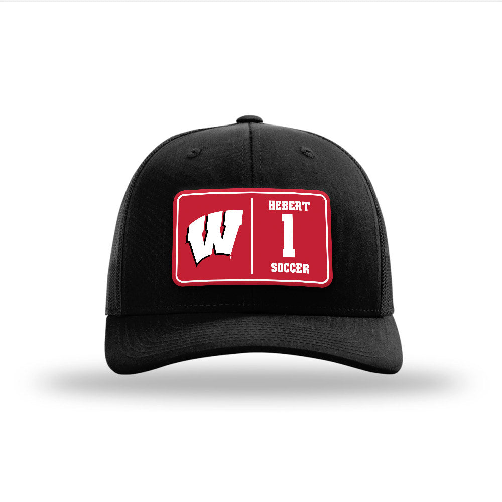 Wisconsin - NCAA Men's Soccer : Matisse Hebert - Suede Patch Snapback Trucker Hat-0