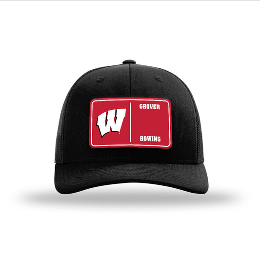 Wisconsin - NCAA Women's Rowing : Madison Grover - Suede Patch Snapback Trucker Hat-0