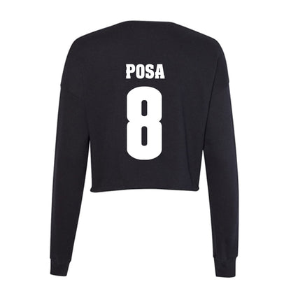 Wisconsin - NCAA Football : Mason Posa - Classic Shersey Women's Cropped Crew Fleece-1