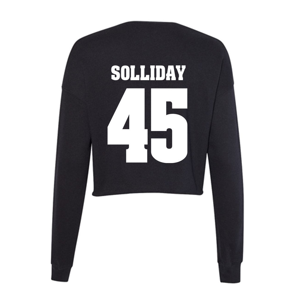 Wisconsin - NCAA Football : Garrison Solliday - Classic Shersey Women's Cropped Crew Fleece-1