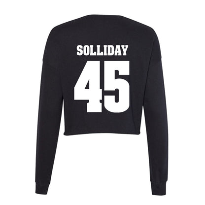 Wisconsin - NCAA Football : Garrison Solliday - Classic Shersey Women's Cropped Crew Fleece-1