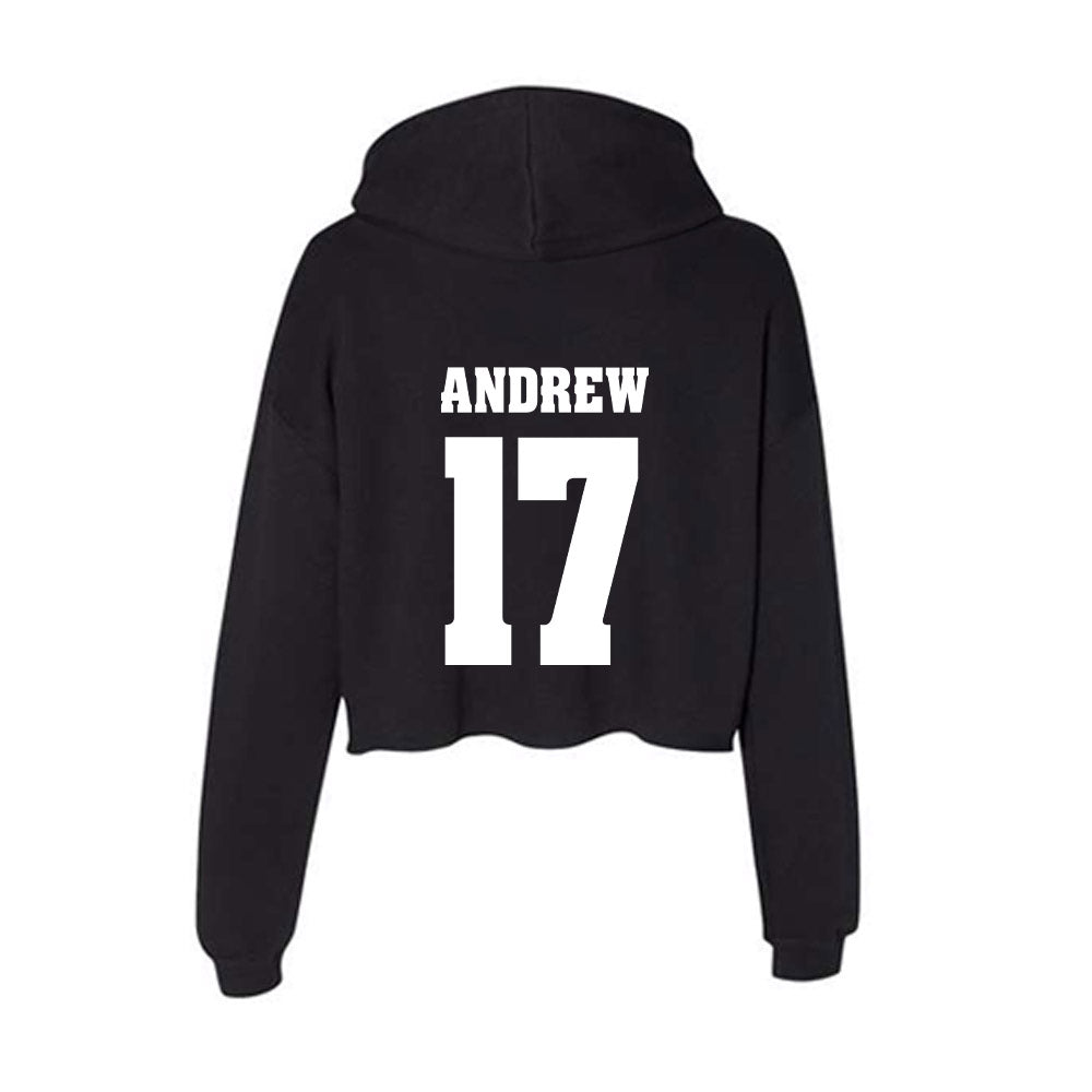 Wisconsin - NCAA Women's Volleyball : Alicia Andrew - Classic Shersey Women's Crop Fleece Hoodie-1