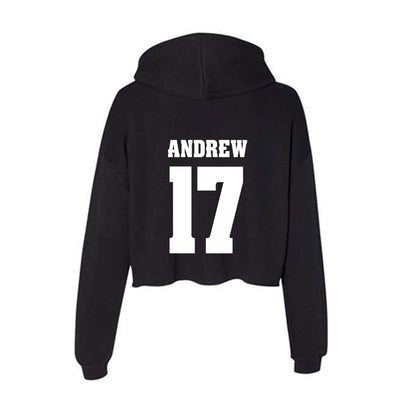 Wisconsin - NCAA Women's Volleyball : Alicia Andrew - Classic Shersey Women's Crop Fleece Hoodie-1