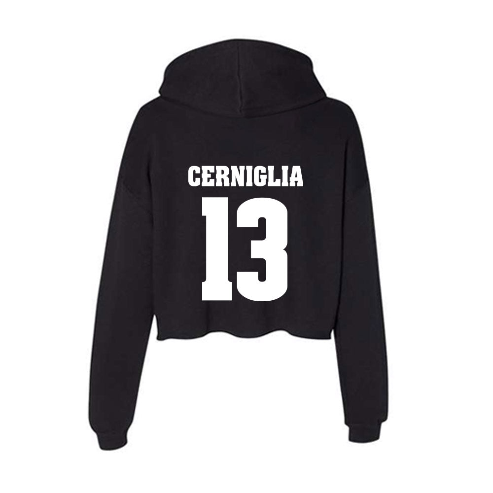 Wisconsin - NCAA Women's Volleyball : Jada Cerniglia - Classic Shersey Women's Crop Fleece Hoodie-1