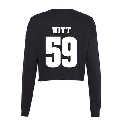 Wisconsin - NCAA Football : Aaron Witt - Classic Shersey Women's Cropped Crew Fleece-1