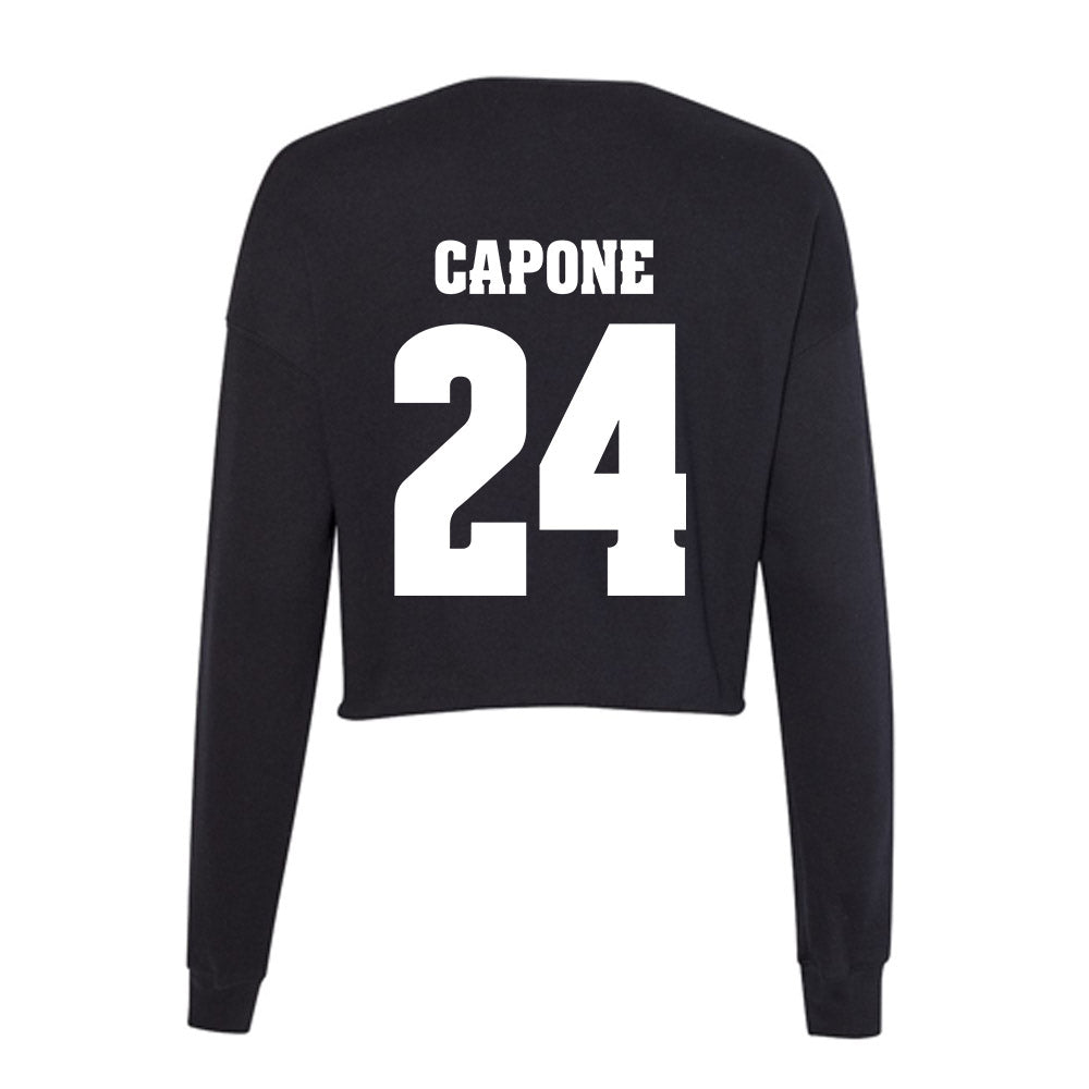 Wisconsin - NCAA Men's Soccer : Caleb Capone - Classic Shersey Women's Cropped Crew Fleece-1