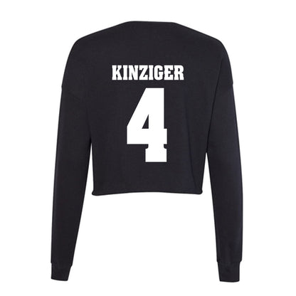 Wisconsin - NCAA Men's Basketball : Zach Kinziger - Classic Shersey Women's Cropped Crew Fleece-1