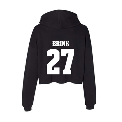 Wisconsin - NCAA Men's Ice Hockey : Finn Brink - Classic Shersey Women's Crop Fleece Hoodie-1