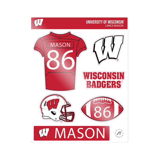 Wisconsin - NCAA Football : Lance Mason - Sticker Sheet-0