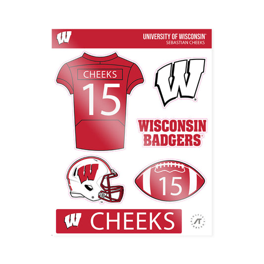 Wisconsin - NCAA Football : Sebastian Cheeks - Sticker Sheet-0
