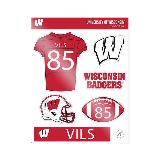 Wisconsin - NCAA Football : Nolan Vils - Sticker Sheet-0