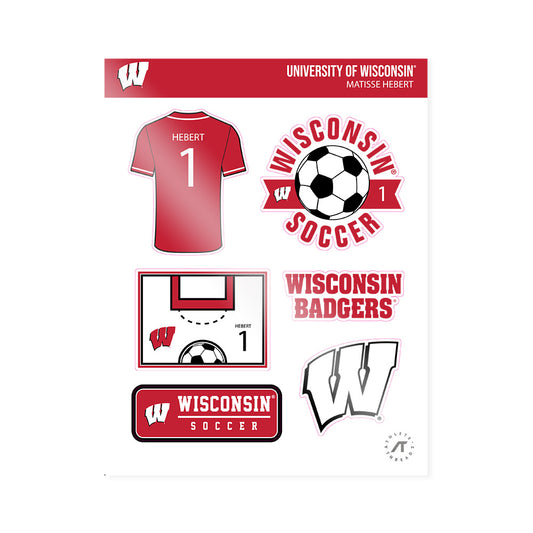 Wisconsin - NCAA Men's Soccer : Matisse Hebert - Sticker Sheet-0