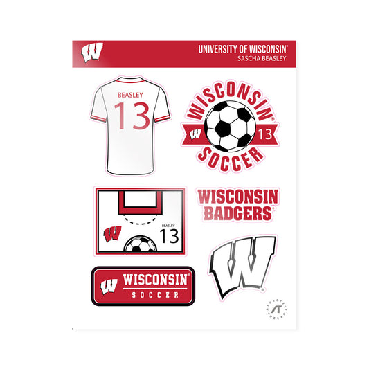 Wisconsin - NCAA Women's Soccer : Sascha Beasley - Sticker Sheet-0