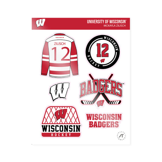 Wisconsin - NCAA Women's Ice Hockey : McKayla Zilisch - Sticker Sheet-0