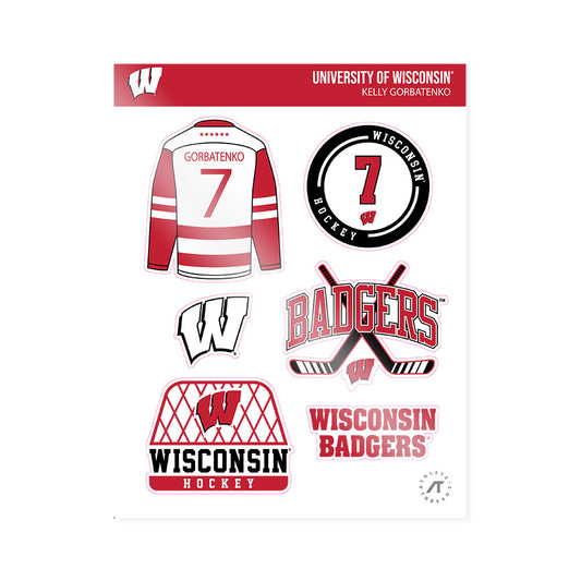 Wisconsin - NCAA Women's Ice Hockey : Kelly Gorbatenko - Sticker Sheet-0