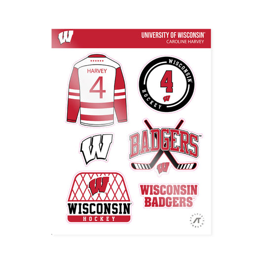 Wisconsin - NCAA Women's Ice Hockey : Caroline Harvey - Sticker Sheet-0