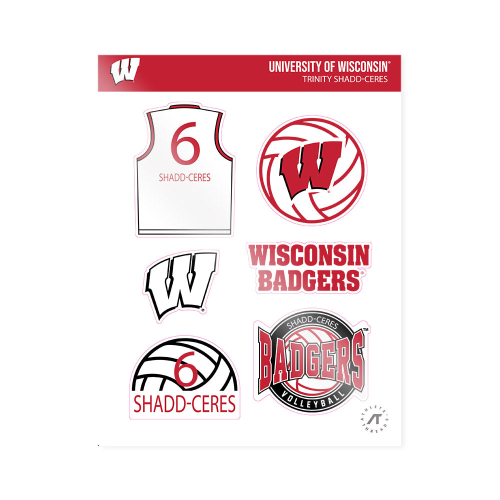 Wisconsin - NCAA Women's Volleyball : Trinity Shadd-Ceres - Sticker Sheet-0