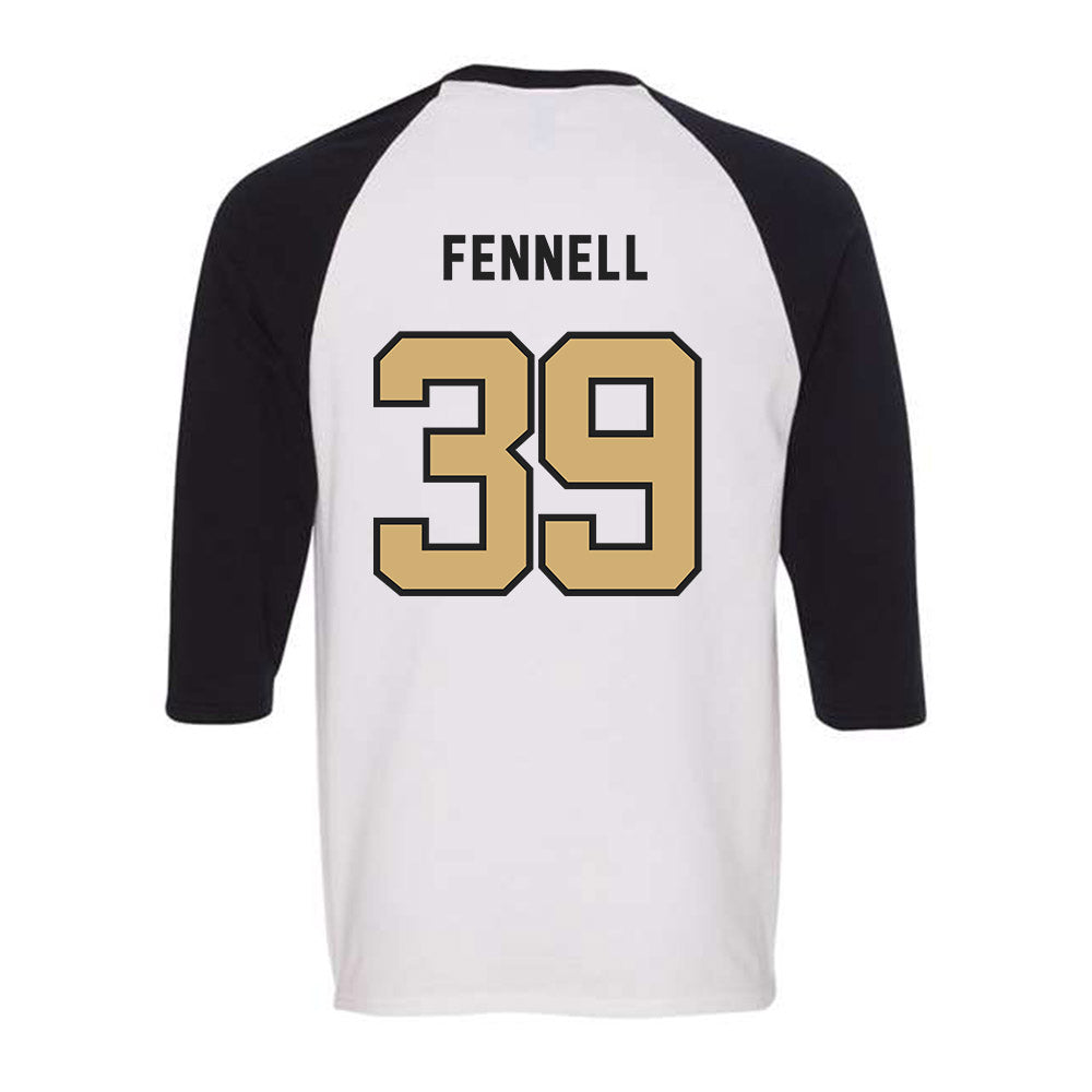 Vanderbilt - NCAA Baseball : Connor Fennell - Raglan Quarter Sleeve T-Shirt-1