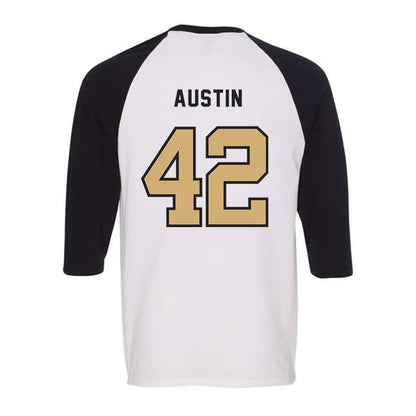 Vanderbilt - NCAA Baseball : Reginald Austin - Raglan Quarter Sleeve T-Shirt-1
