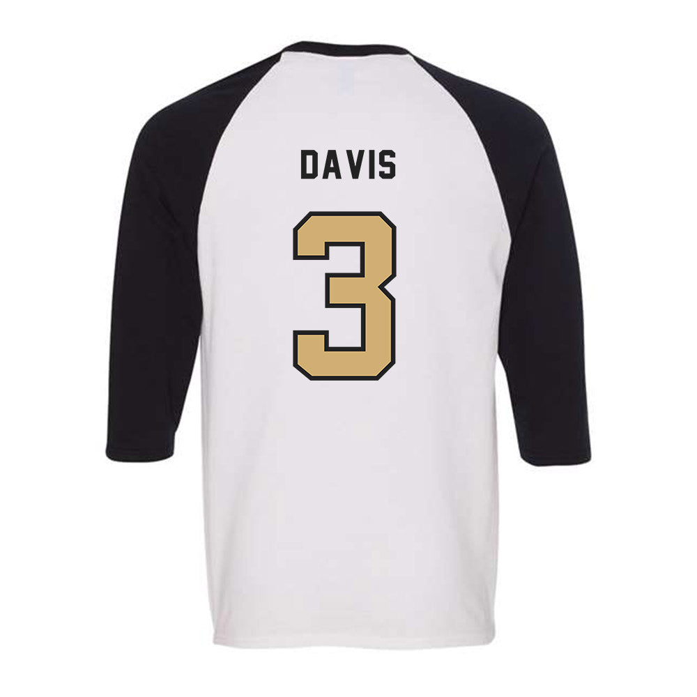 Vanderbilt - NCAA Baseball : Jayden Davis - Raglan Quarter Sleeve T-Shirt-1