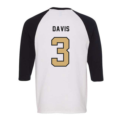 Vanderbilt - NCAA Baseball : Jayden Davis - Raglan Quarter Sleeve T-Shirt-1