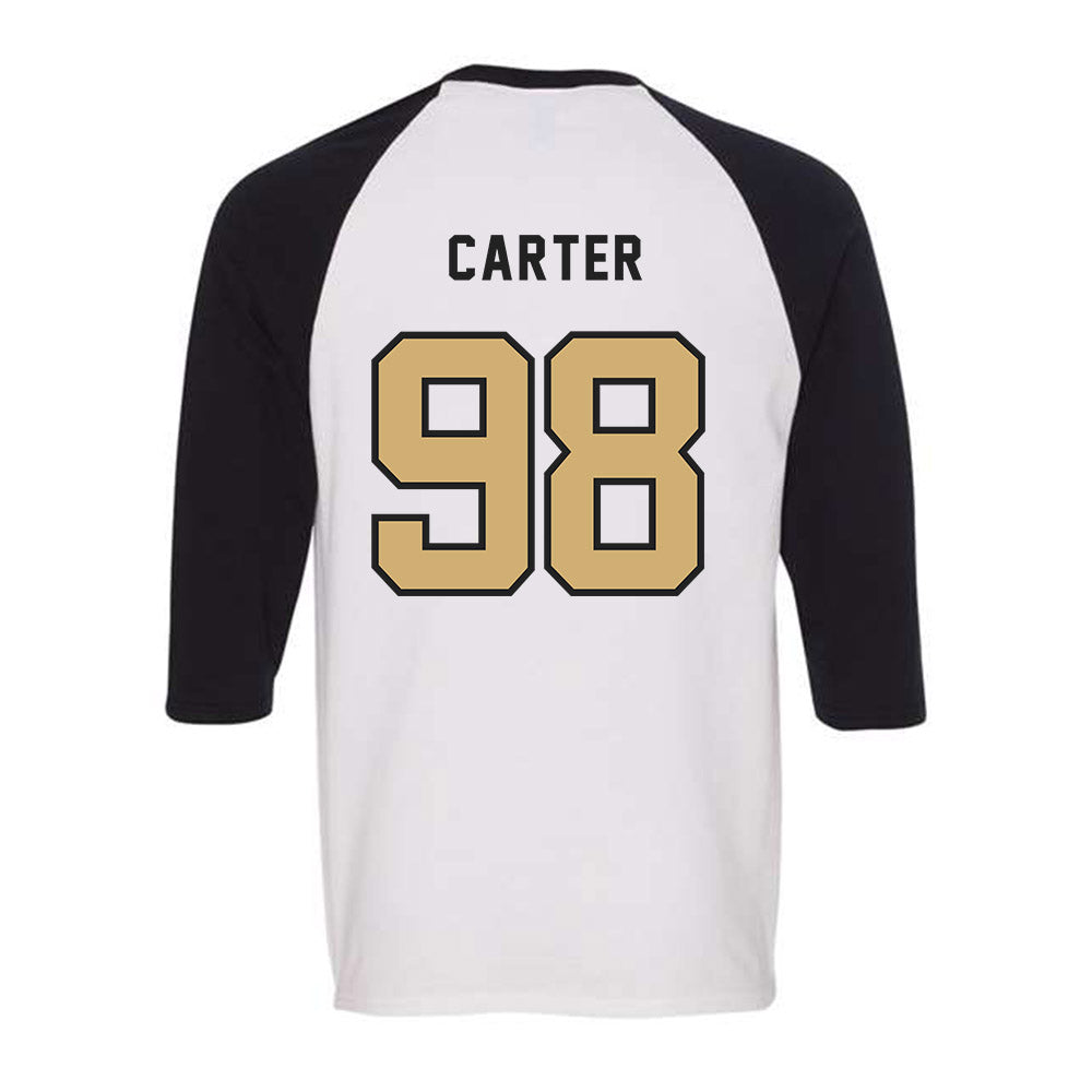 Vanderbilt - NCAA Baseball : Greysen Carter - Raglan Quarter Sleeve T-Shirt-1