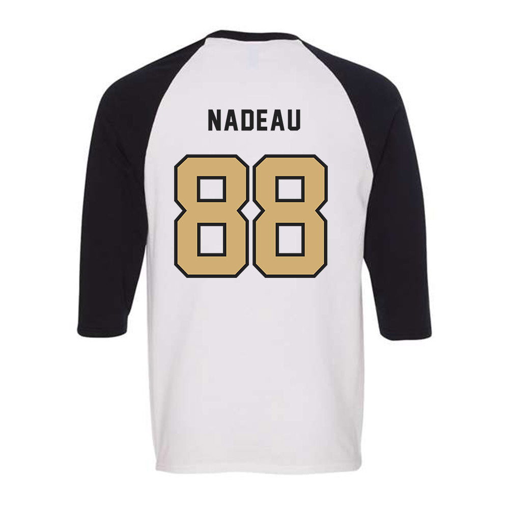 Vanderbilt - NCAA Baseball : Wyatt Nadeau - Raglan Quarter Sleeve T-Shirt-1