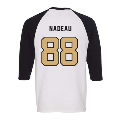 Vanderbilt - NCAA Baseball : Wyatt Nadeau - Raglan Quarter Sleeve T-Shirt-1