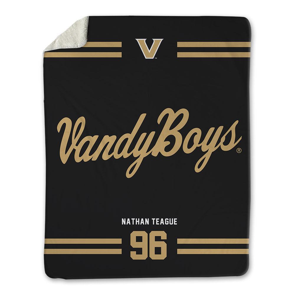Vanderbilt - NCAA Baseball : Nathan Teague - Vandyboys Blanket-0