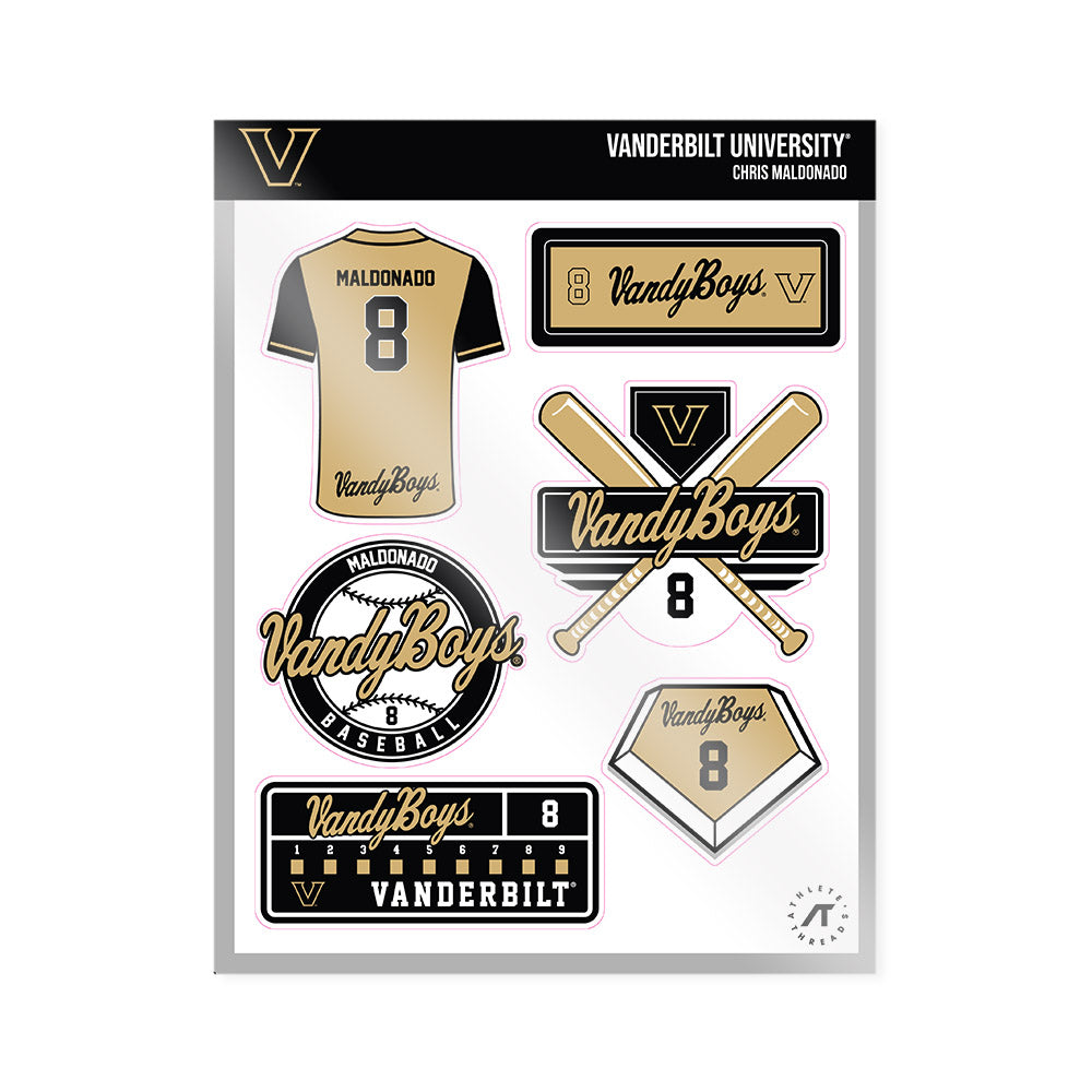 Vanderbilt - NCAA Baseball : Chris Maldonado - Sticker Sheet-0