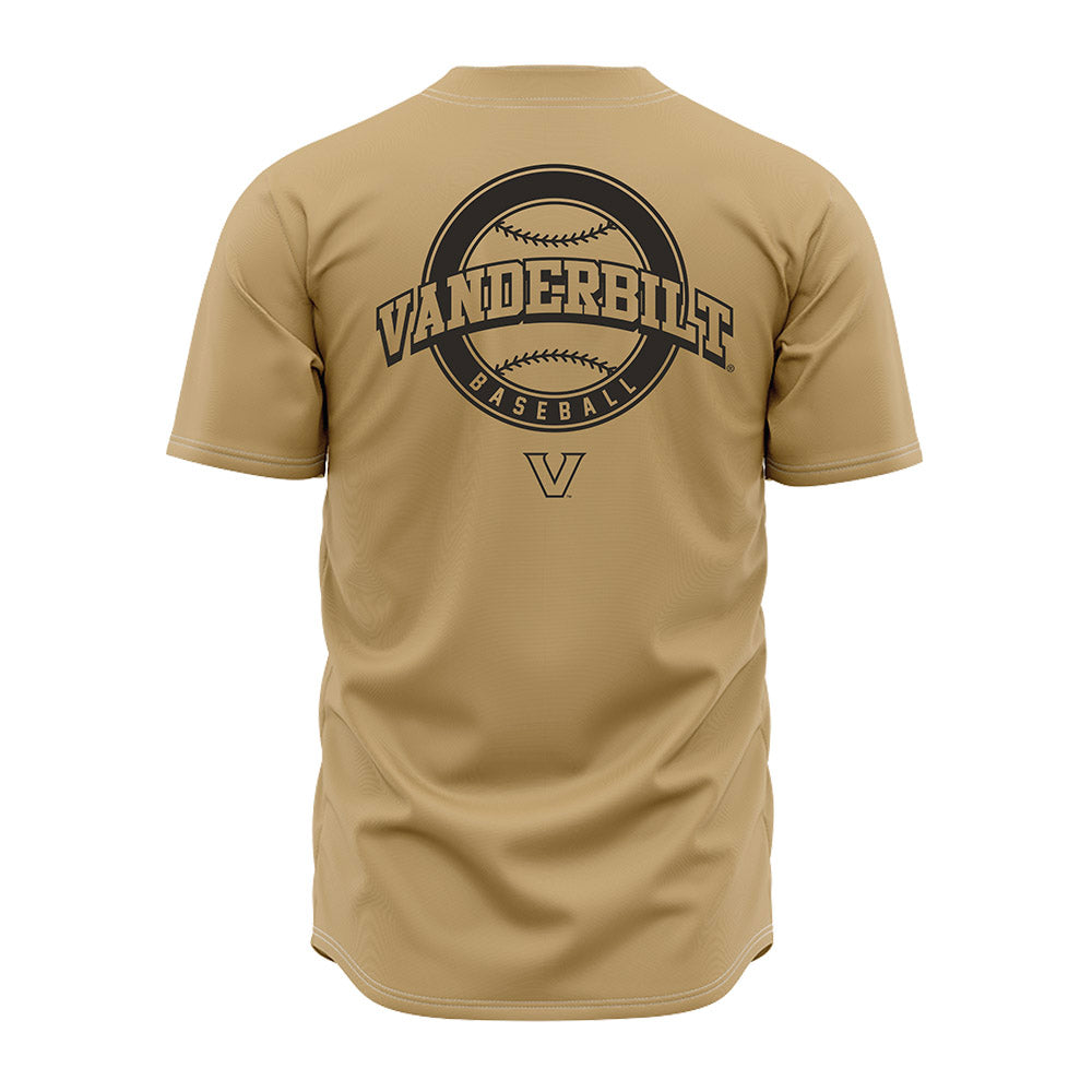 Vanderbilt - NCAA Baseball : Max Jensen - Gold Jersey-1