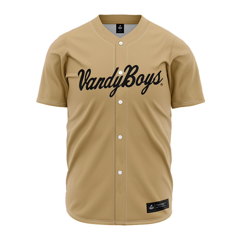 Vanderbilt - NCAA Baseball : Max Jensen - Gold Jersey-0