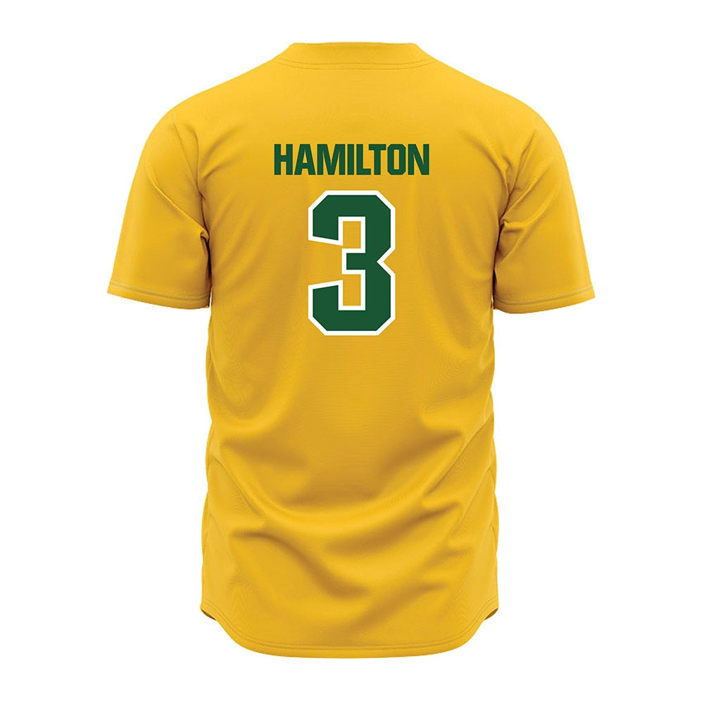 GMU - NCAA Baseball : Tre Hamilton - Yellow Jersey-1