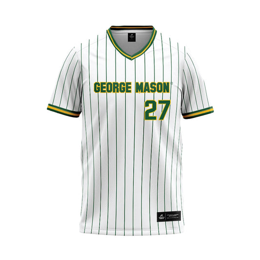 GMU - NCAA Softball : Brianna Lencz - White Baseball Jersey-0