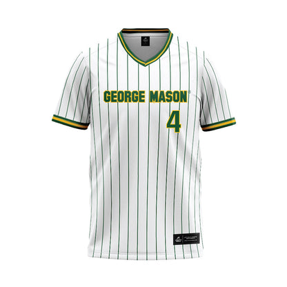 GMU - NCAA Softball : Alyssa Hopkins - White Baseball Jersey-0