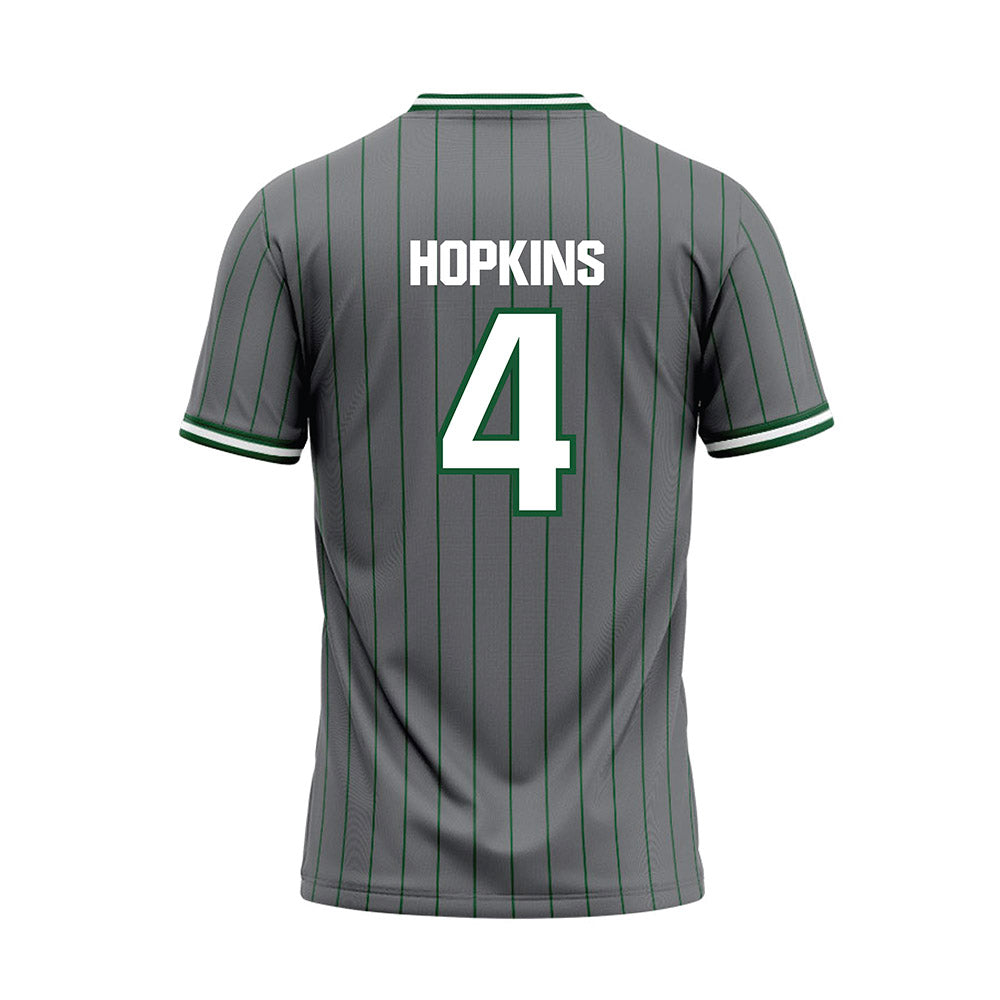 GMU - NCAA Softball : Alyssa Hopkins - Grey Baseball Jersey-1
