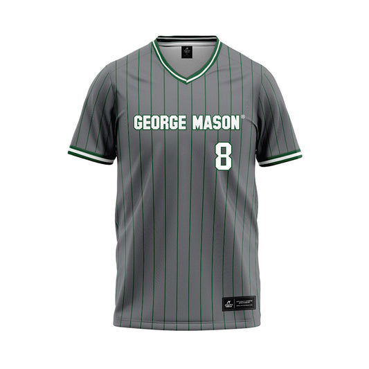 GMU - NCAA Softball : Madeline Staats - Grey Baseball Jersey-0
