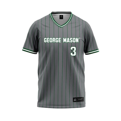 GMU - NCAA Softball : Payton Auerbach - Grey Baseball Jersey-0