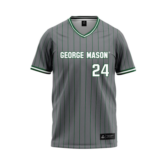 GMU - NCAA Softball : Meghan Gray - Grey Baseball Jersey-0