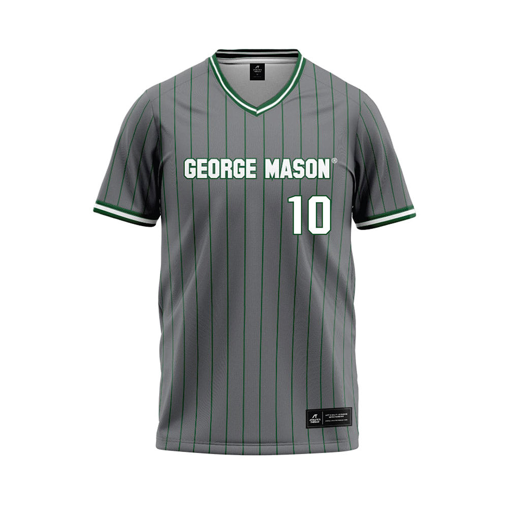 GMU - NCAA Softball : Haleigh Dellow - Grey Baseball Jersey-0