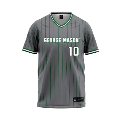 GMU - NCAA Softball : Haleigh Dellow - Grey Baseball Jersey-0
