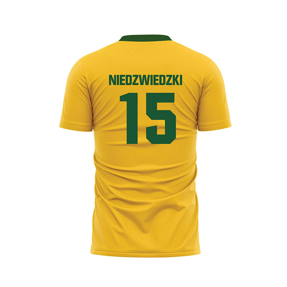 GMU - NCAA Women's Soccer : Tessa Niedzwiedzki - Yellow Soccer Jersey-1