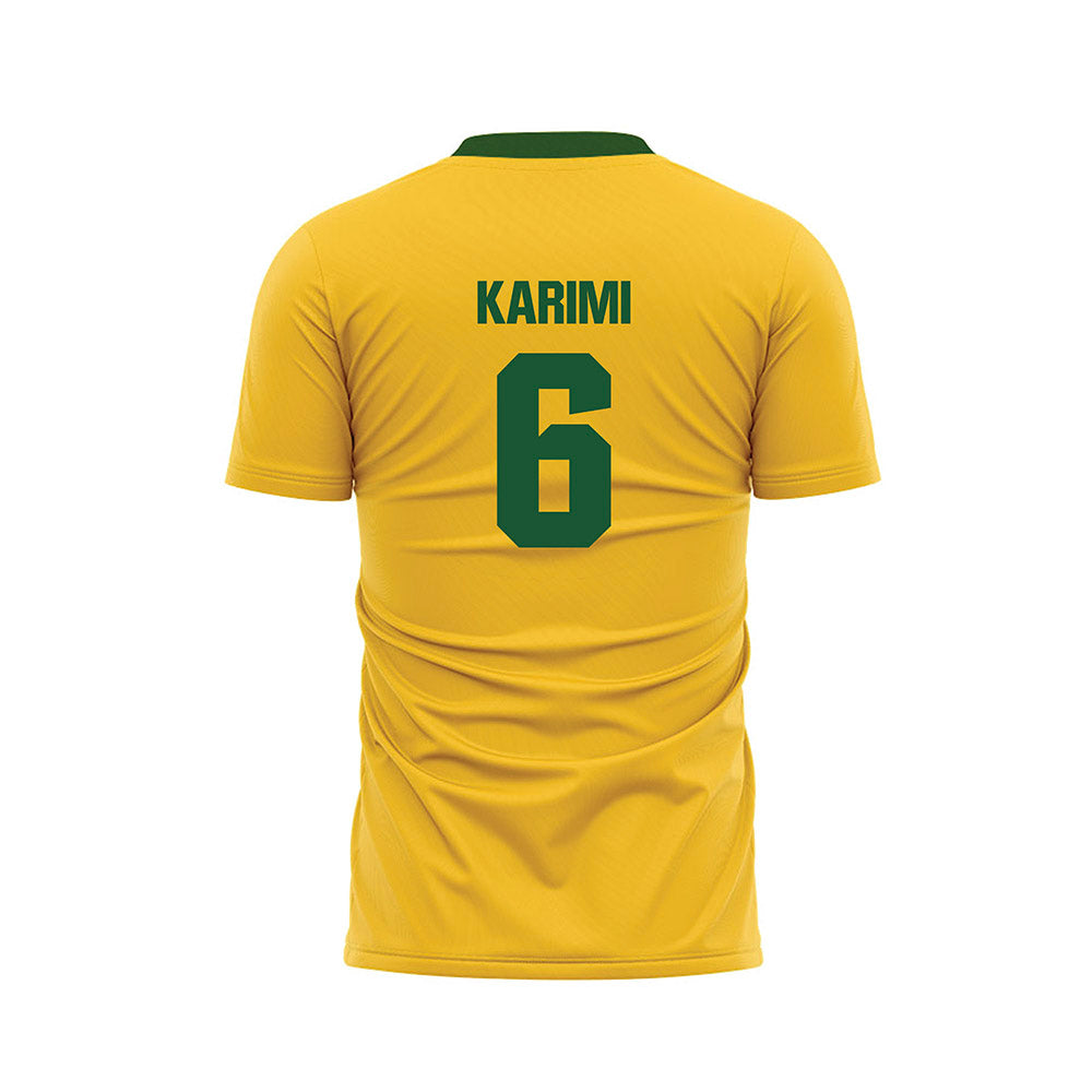 GMU - NCAA Women's Soccer : Eman Karimi - Yellow Soccer Jersey-1