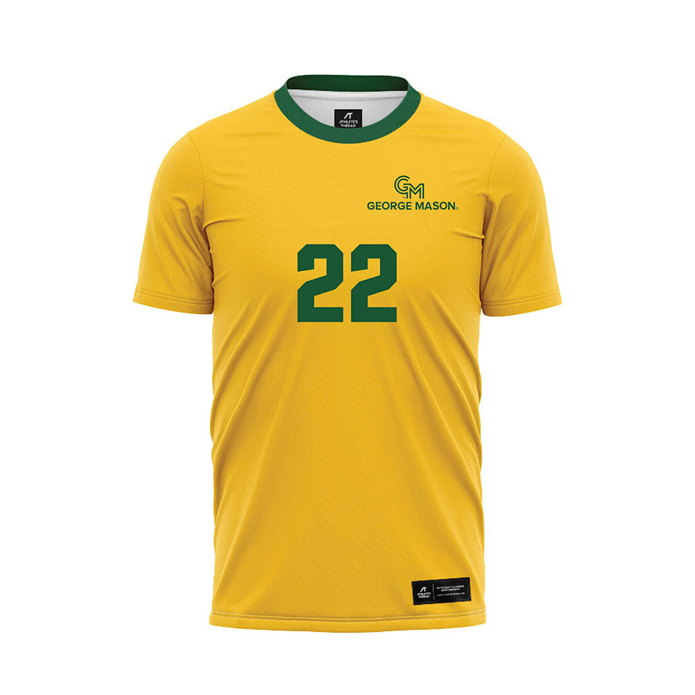 GMU - NCAA Women's Soccer : Abby Najdzinowicz - Yellow Soccer Jersey-0