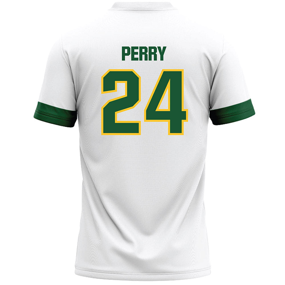 GMU - NCAA Women's Lacrosse : Olivia Perry - White Lacrosse Jersey -1