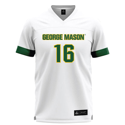 GMU - NCAA Women's Lacrosse : Kate Anders - White Lacrosse Jersey -0