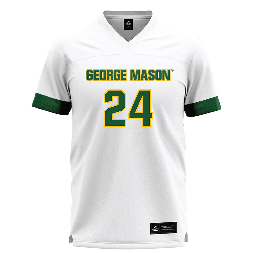 GMU - NCAA Women's Lacrosse : Olivia Perry - White Lacrosse Jersey -0