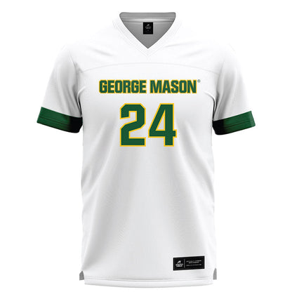 GMU - NCAA Women's Lacrosse : Olivia Perry - White Lacrosse Jersey -0