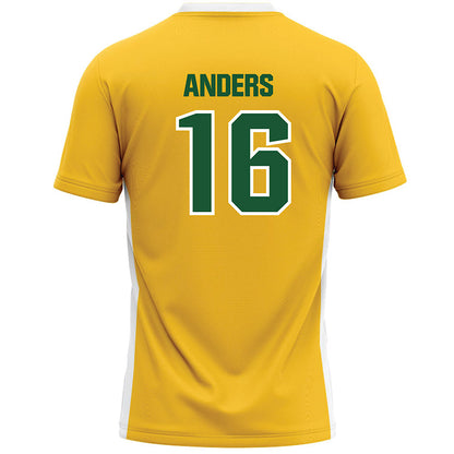 GMU - NCAA Women's Lacrosse : Kate Anders - Yellow Lacrosse Jersey -1